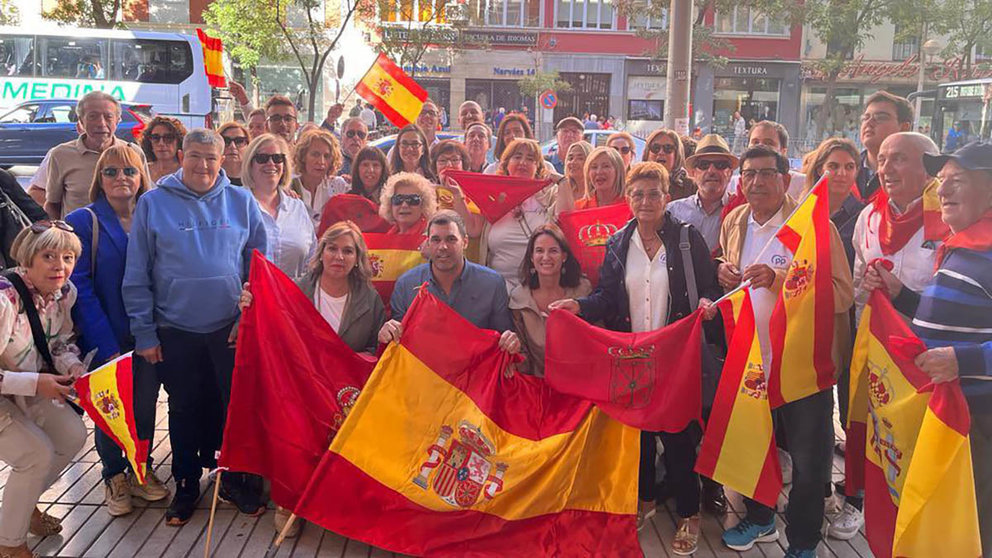 Delegación del Partido Popular de Navarra que se ha desplazado a Madrid. PPN
