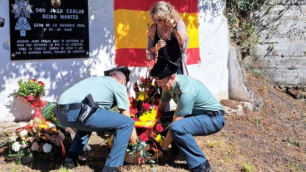 Homenaje a Juan Carlos Beiro, guardia civil asesinado por ETA en Leiza. JULIO VIDAURRE
