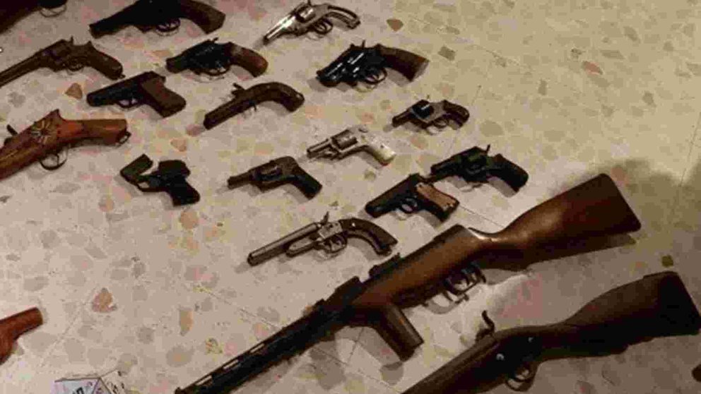 Armas incautadas en una operación policial anterior. ARCHIVO