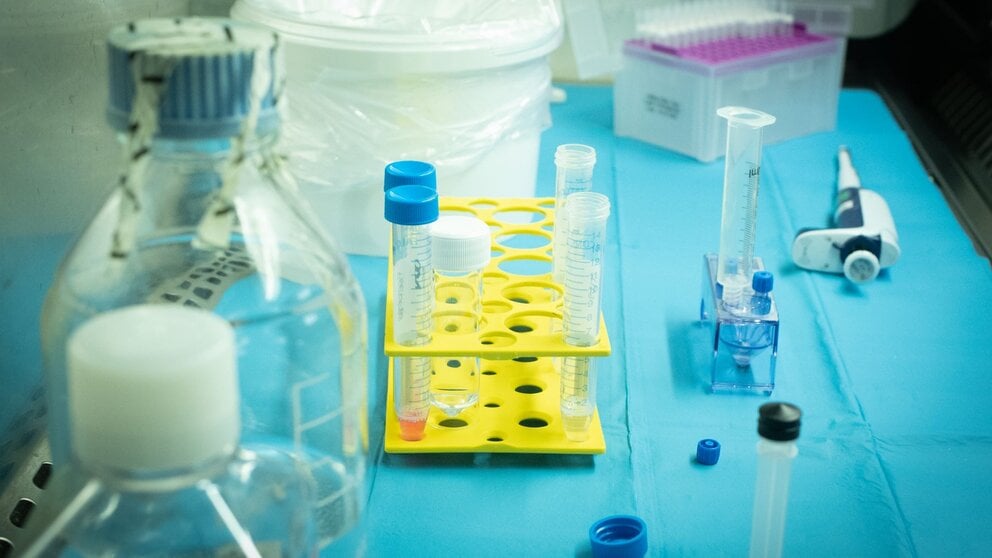 Imagen de archivo de investigadores trabajando en el laboratorio del hospital Clínic de Barcelona en una investigación conjunta contra el cáncer de mama con la Universidad de Navarra. DAVID ZORRAKINO / EUROPA PRESS