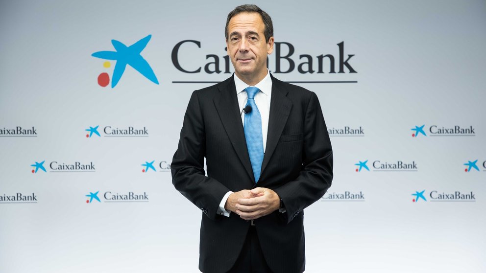 Gonzalo Gortázar en la  presentación de resultados de Caixabank. CEDIDA