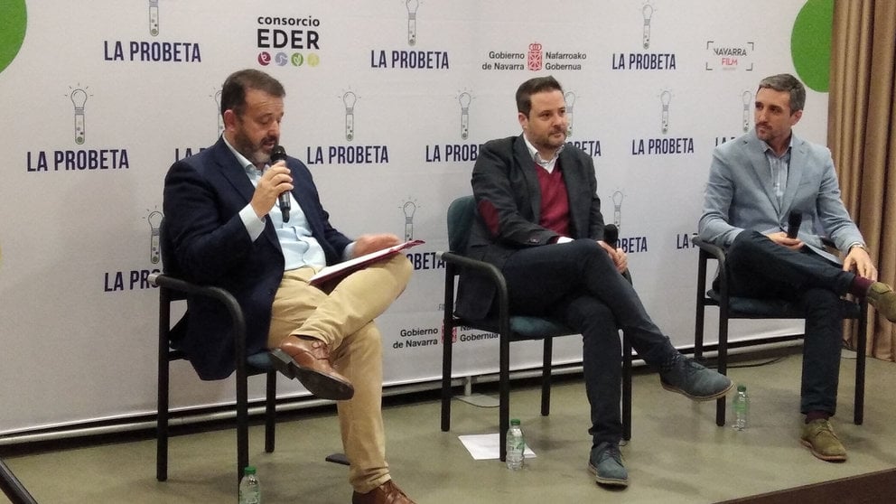 Alejandro Toquero, Sergio Villava e Iñigo Arruti participan en el campus de La Probeta. CONSORCIO EDER