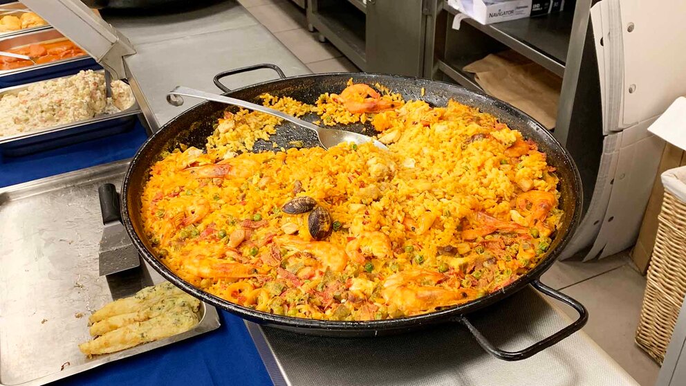 Paella en el restaurante Don Menú en Estella. Navarra.com