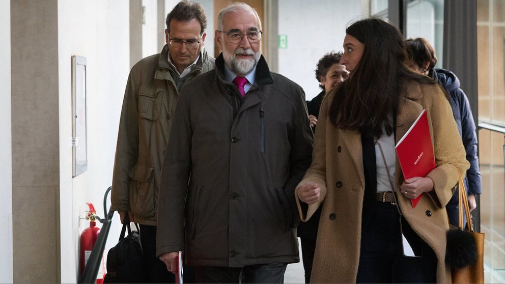 Comparecencia del consejero de Salud, Fernando Domínguez, en la Comisión de Salud del Parlamento de Navarra. IÑIGO ALZUGARAY