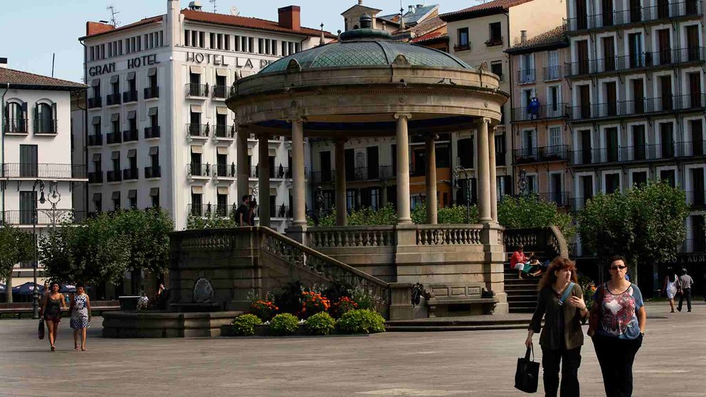 Plaza del Castillo de Pamplona. ARCHIVO