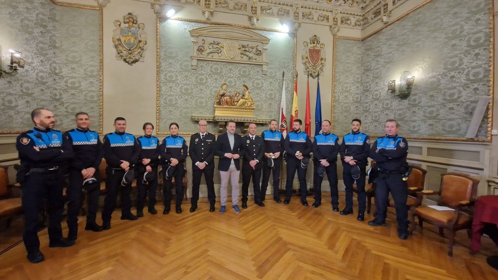 Los nuevos agentes de Policía Municipal de Tudela que se incorporan. CEDIDA