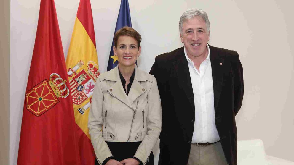 María Chivite se reúne con Joseba Asirón. GOBIERNO DE NAVARRA