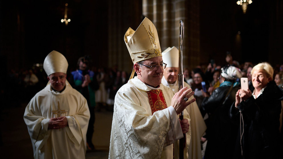 Eucaristía de ordenación y toma de posesión de Florencio Roselló como nuevo arzobispo de Pamplona en la Catedral de Pamplona. PABLO LASAOSA