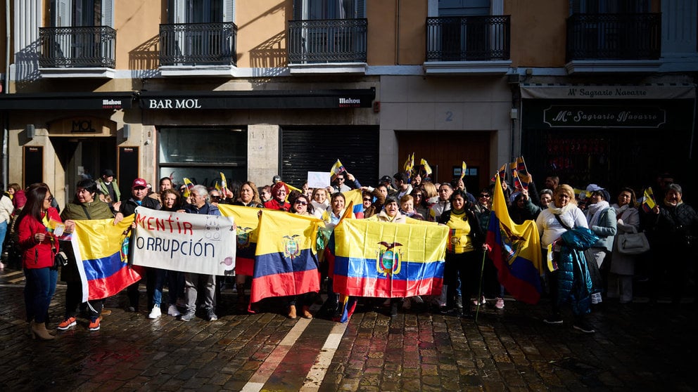 Concentración en solidaridad con Ecuador ante la ola de violencia padecida. PABLO LASAOSA