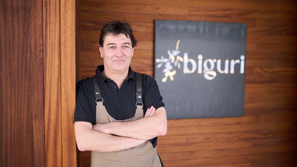 Nestor, del bar Biguri, nuevo restaurante en Avenida Mugartea 21 de Mutilva. PABLO LASAOSA