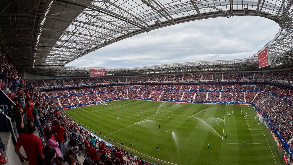 Una vista general del estadio de El Sadar de Osasuna.