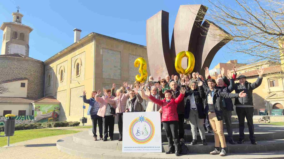 Miembros de la Asociación de Belenistas San Andrés de Villava celebrando su 30 Aniversario. CEDIDA