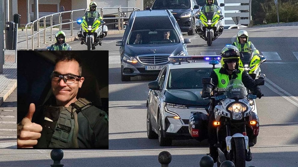 Pamplona despedirá este domingo a David Pérez Carracedo, asesinado junto a otro compañero de la Guardia Civil por unos narcotraficantes en Barbate (Cádiz). EFE/Román Ríos