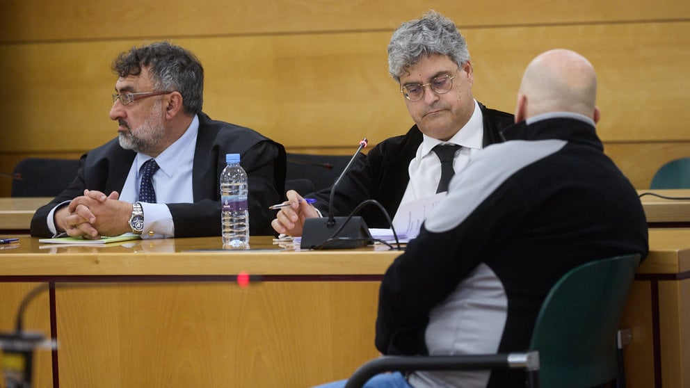 Comienza el juicio con jurado popular en el Palacio de Justicia de Pamplona a un acusado de matar a su hermana en Tafalla en junio de 2022. IÑIGO ALZUGARAY