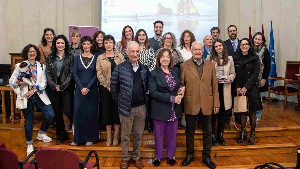 Los homenajeados en la gala del Colegio de Psicología de Navarra. CEDIDA