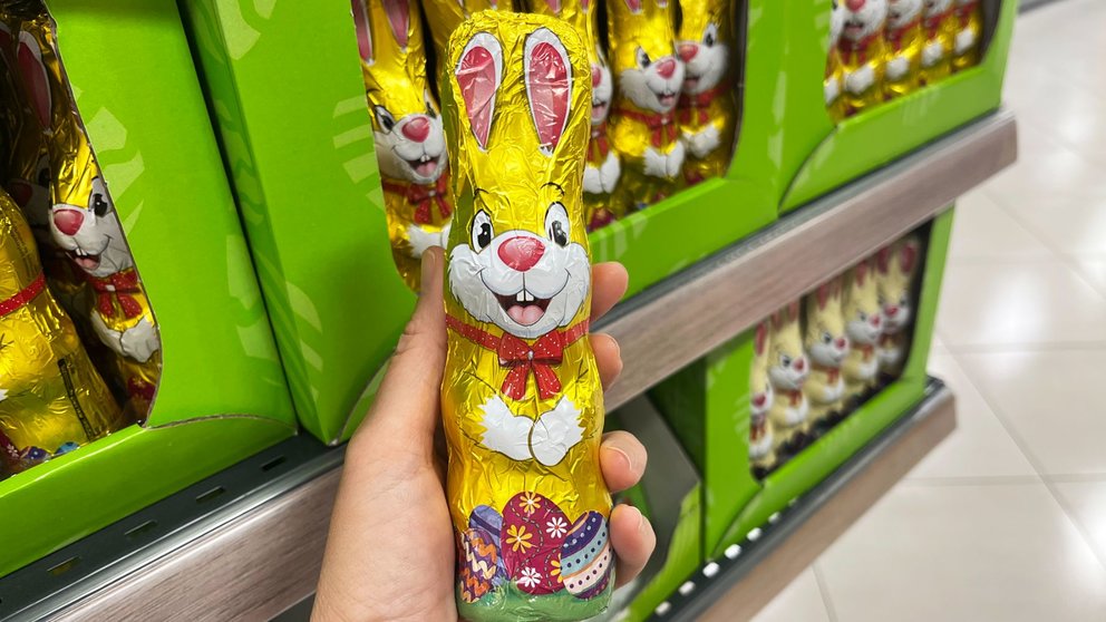 Un conejo de Pascua que se vende en Mercadona. CEDIDA