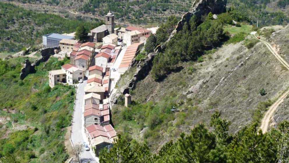 Imagen de Petilla de Aragón desde el aire. turismodenavarra.com