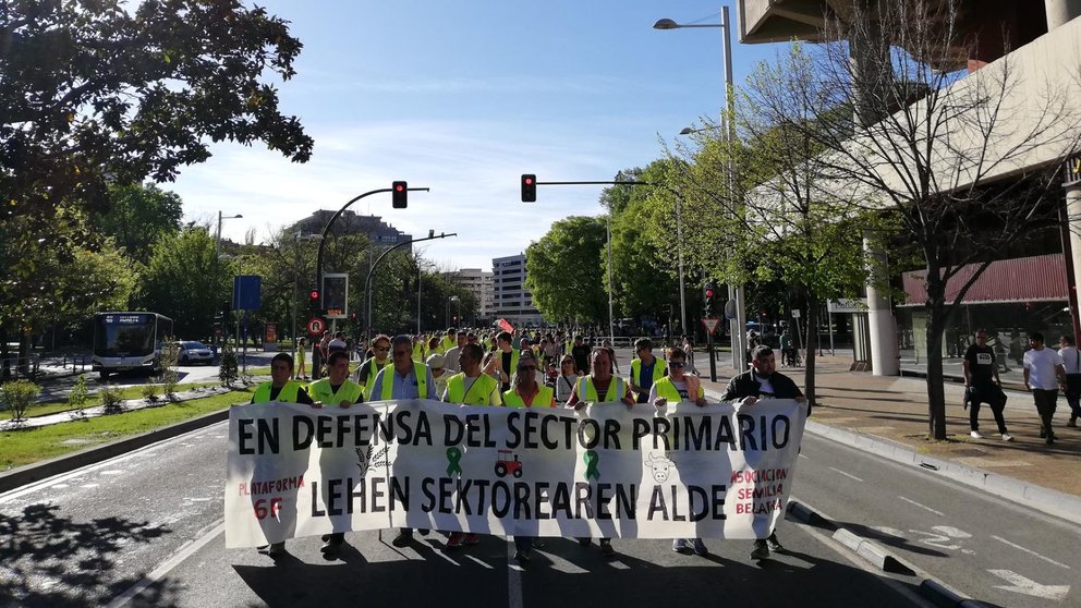 Manifestación en defensa del sector primario de Navarra. - EUROPA PRESS