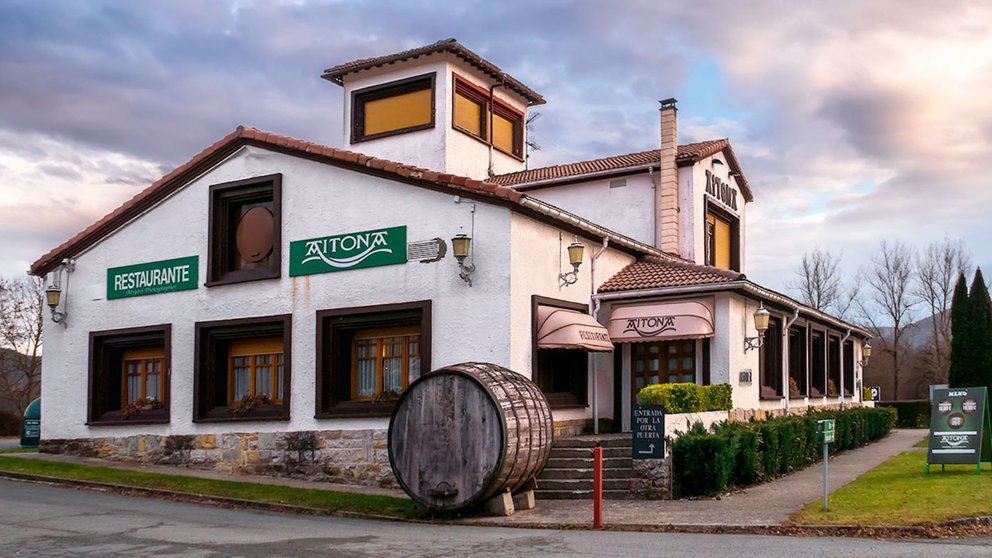 Imagen del Restaurante Sidrería Aitona en el Valle de la Ulzama. restauranteaitona.com
