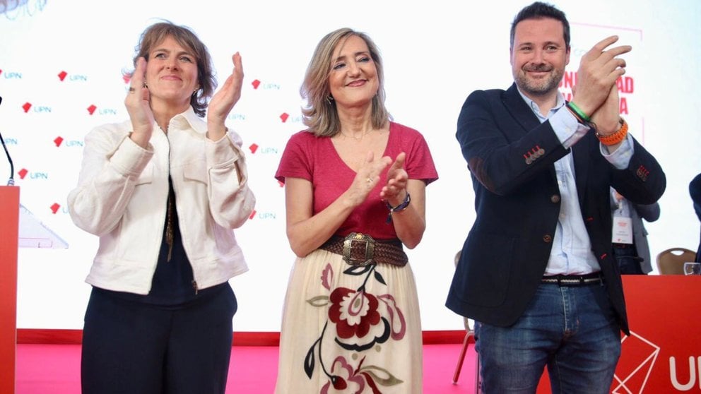 Cristina Sota, Cristina Ibarrola y Alejandro Toquero, la nueva dirección de UPN. ÍÑIGO ALZUGARAY