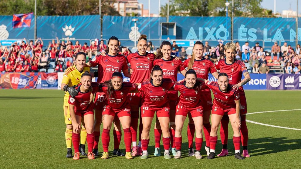 Equipo titular de las rojillas ante el RCD Espanyol en Barcelona. CA Osasuna.