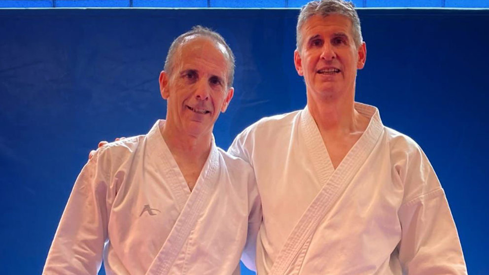 Eduardo Martínez y Jokin Ilundain obtienen el séptimo y sexto dan de karate. CEDIDA