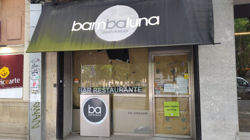 El local donde estaba el Bar Restaurante Bambaluna, ahora bajo reformas. NAVARRA.COM