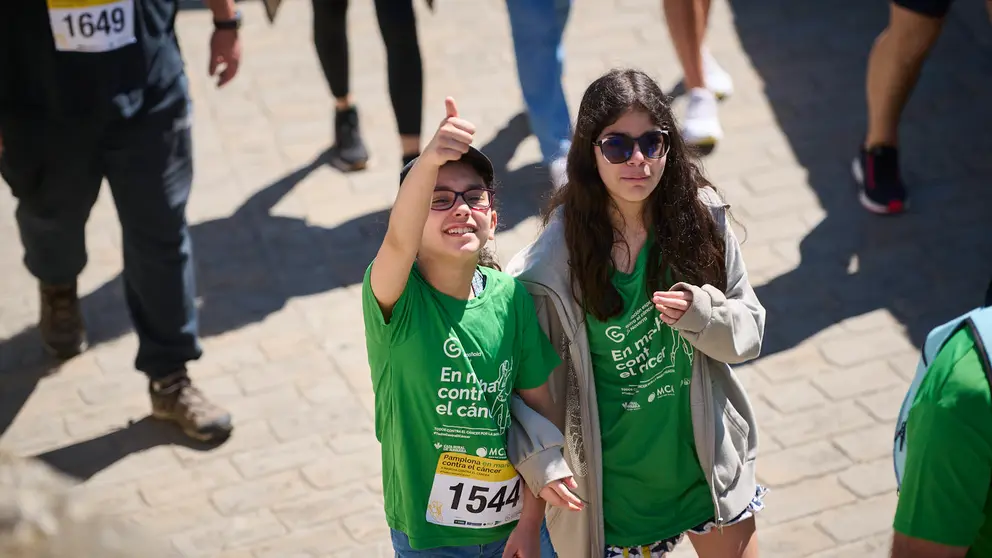 X Marcha Contra el Cáncer 2024 en Pamplona organizada por la Asociación Española Contra el Cáncer en Navarra. PABLO LASAOSA