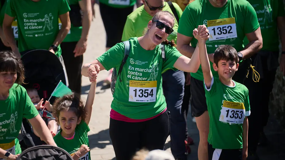 X Marcha Contra el C&aacute;ncer 2024 en Pamplona organizada por la Asociaci&oacute;n Espa&ntilde;ola Contra el C&aacute;ncer en Navarra. PABLO LASAOSA