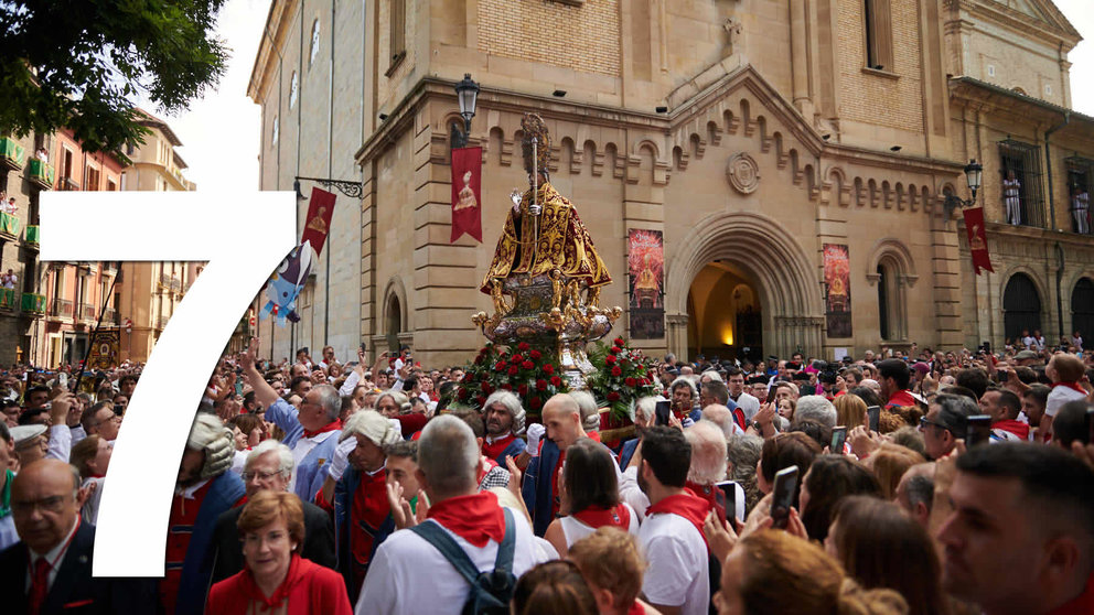 Procesión de San Fermín 2023. PABLO LASAOSA