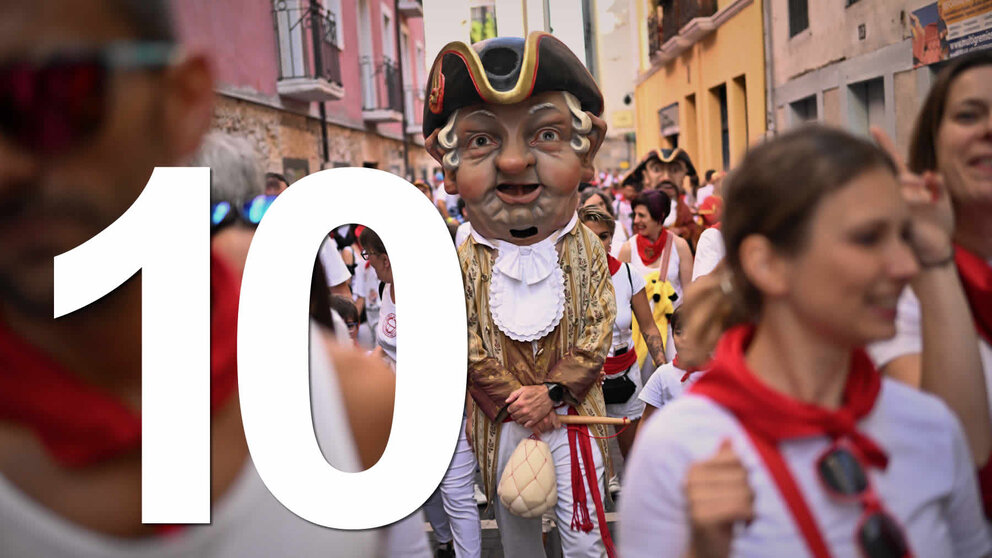 Comparsa de Gigantes y Cabezudos de Pamplona durante San Fermín 2023. PABLO LASAOSA