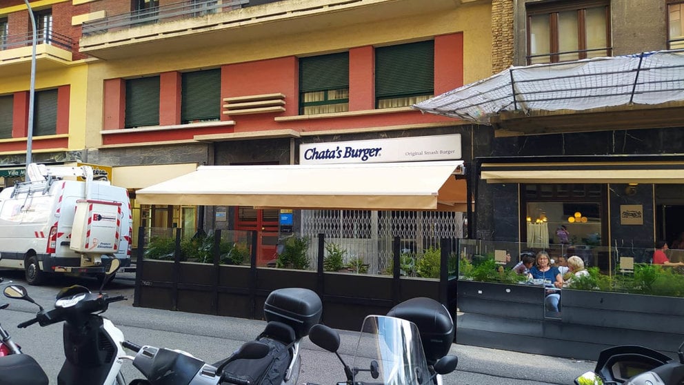 La fachada de la nueva hamburguesería Chata's Burger en la calle García Castañón. NAVARRA.COM
