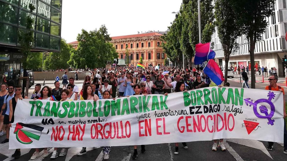 Manifestación del Día del Orgullo 2024 en Pamplona. EUROPA PRESS
