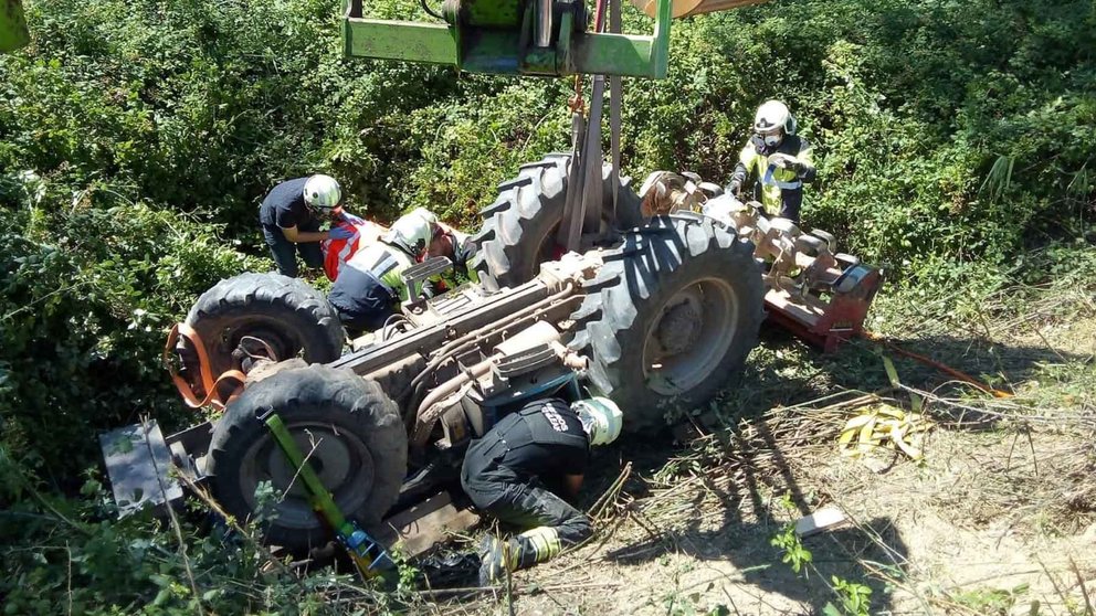 Herido grave un hombre de 20 años tras sufrir un accidente con un tractor en Sartaguda. GOBIERNO DE NAVARRA