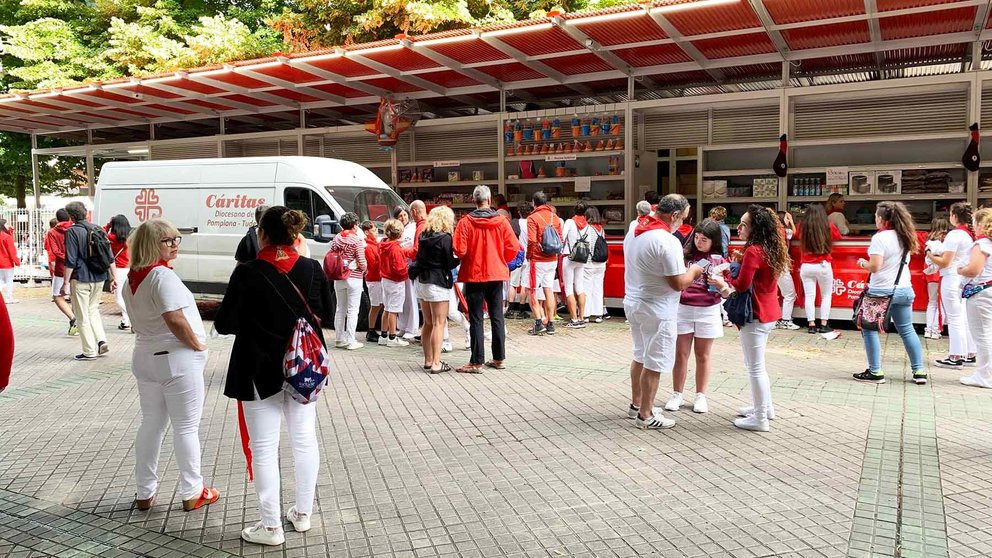 La tómbola de cáritas sigue a tope durante las fiestas de San Fermín 2024. Navarra.com