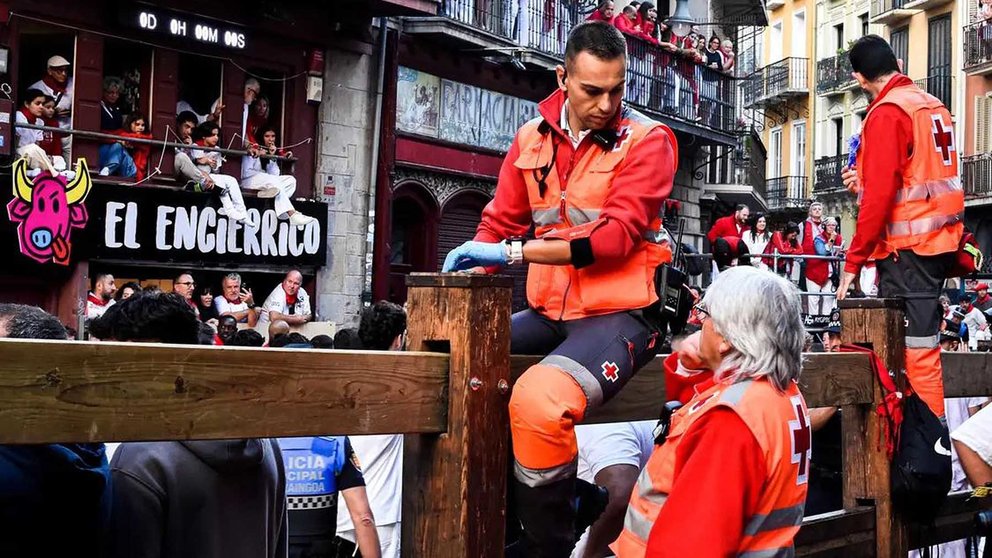 Andrés Torres, voluntario foráneo de Cruz Roja en San Fermín. CEDIDA