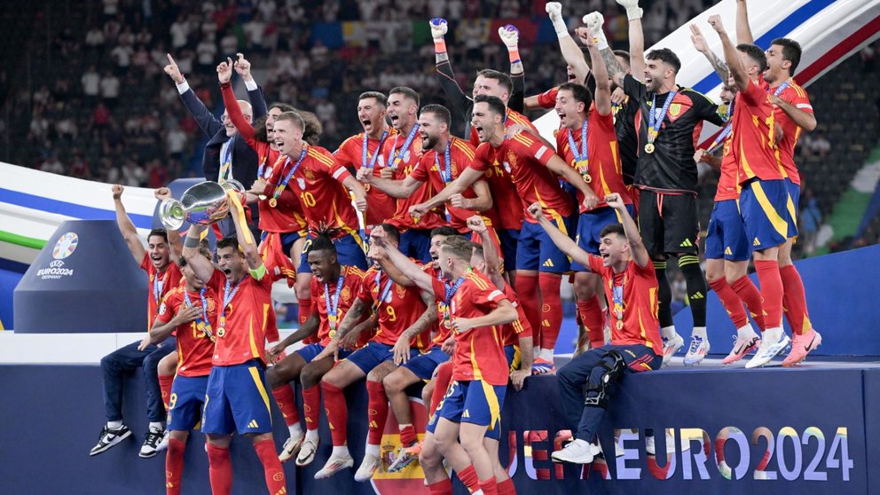 La selección española de fútbol celebra el título de la Eurocopa 2024 en Alemania.