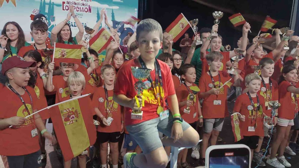 Raúl Barbero, alumno de 10 años del Colegio Lorenzo Goicoa de Villava, consiguió un brillante tercer puesto.