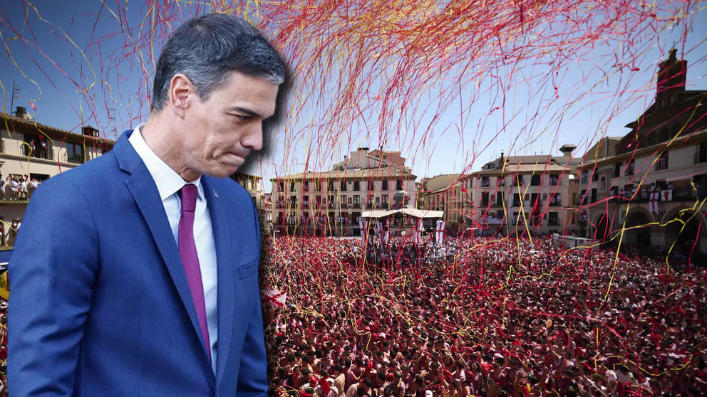 Tudela se acuerda al unísono de Pedro Sánchez durante el comienzo de las Fiestas de Santa Ana 2024