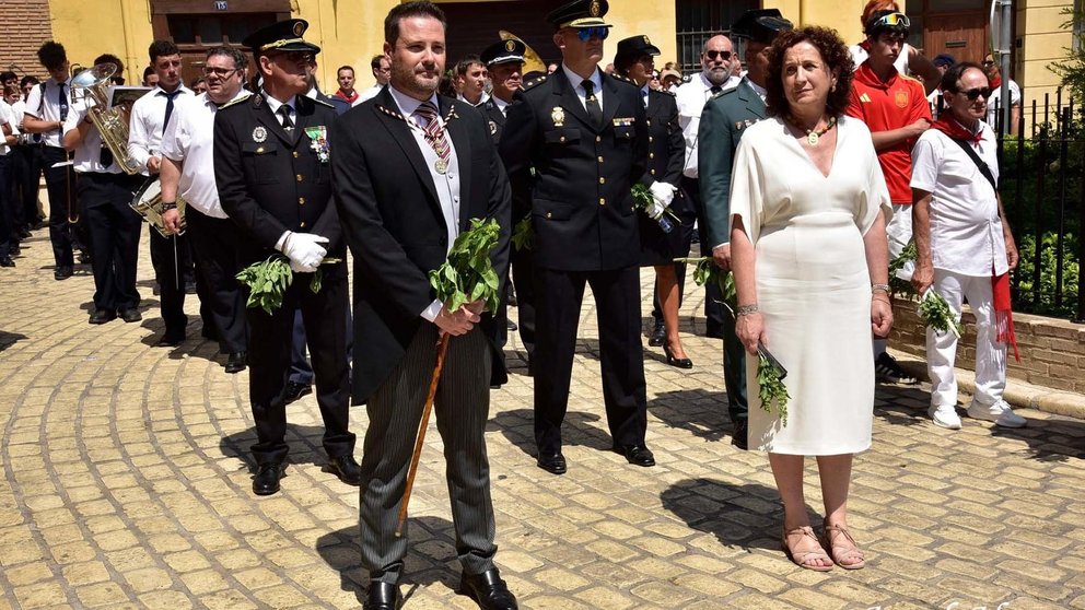 Un momento de la procesión de Santa Ana celebrada este pasado 26 de julio en Tudela.