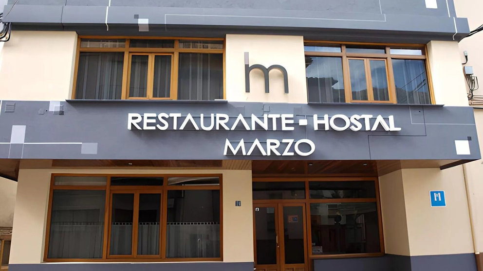 La fachada del Hostal Restaurante Marzo en la localidad de Lodosa. hrmarzo.com