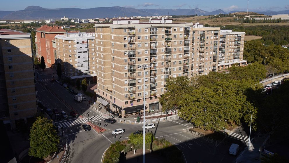 Vista de la rotonda de San Jorge. AYUNTAMIENTO DE PAMPLONA