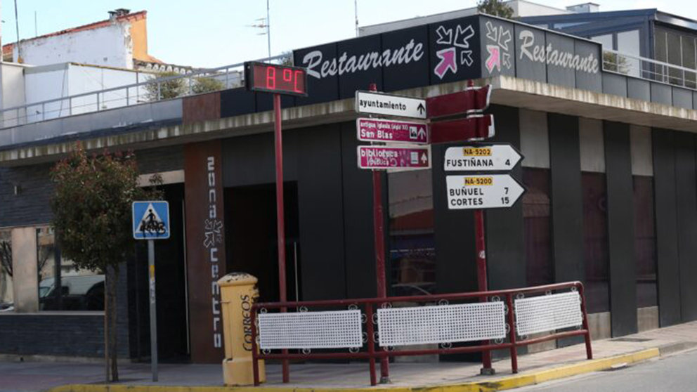 Fachada del restaurante Zona Centro en la localidad de Ribaforada. AYUNTAMIENTO DE RIBAFORADA