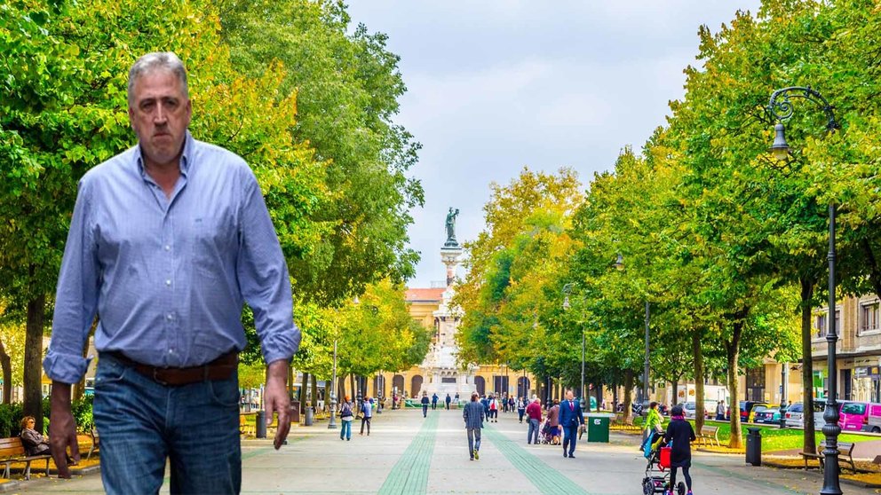 Asirón continúa con las obras del paseo Sarasate. NAVARRA.COM