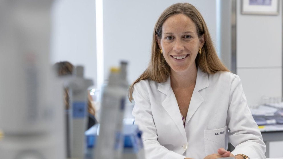 La Dra. Marta García-Goñi en el laboratorio de Inmunología e Inmunoterapia de la Clínica Universidad de Navarra. CLÍNICA UNIVERSIDAD DE NAVARRA