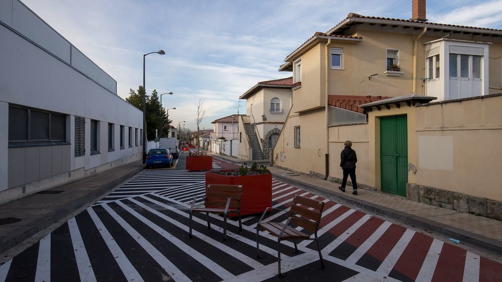 Imagen de la calle María Auxiliadora en el barrio de la Chantrea. AYUNTAMIENTO DE PAMPLONA