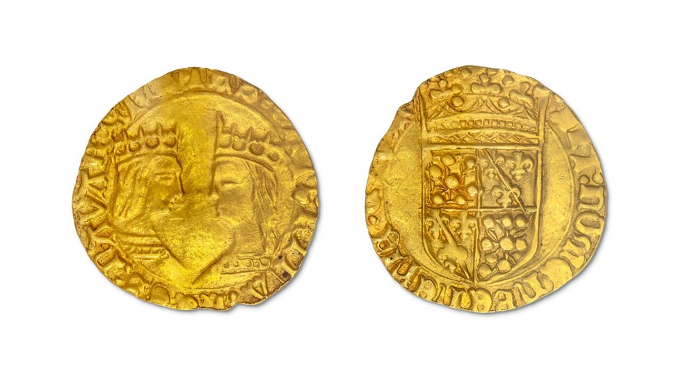 Ducado de oro de Juan y Catalina. GOBIERNO DE NAVARRA