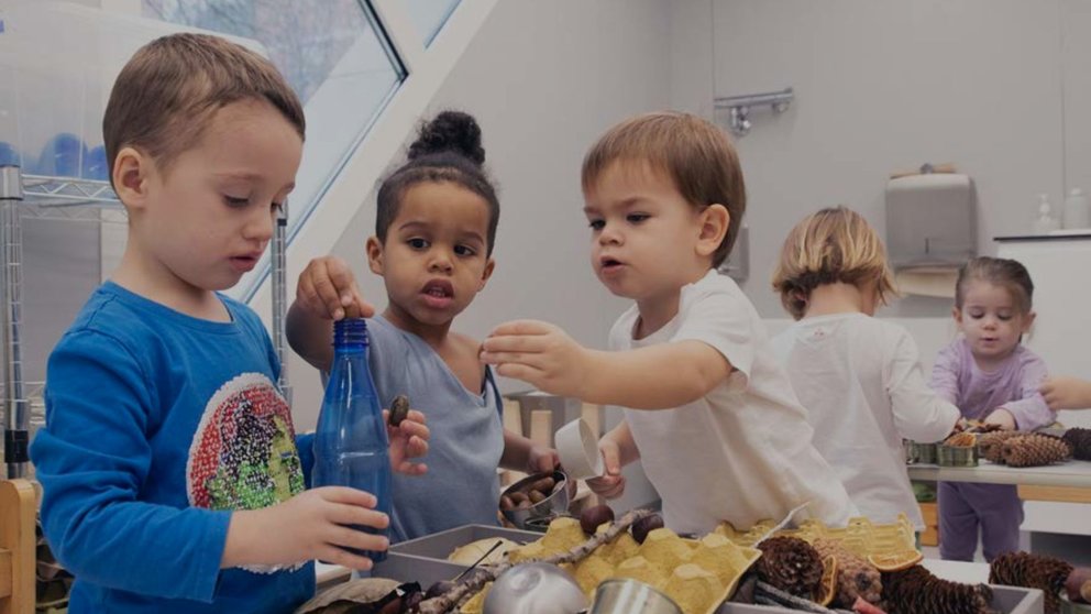 Unos niños en una escuela infantil. AYUNTAMIENTO DE PAMPLONA