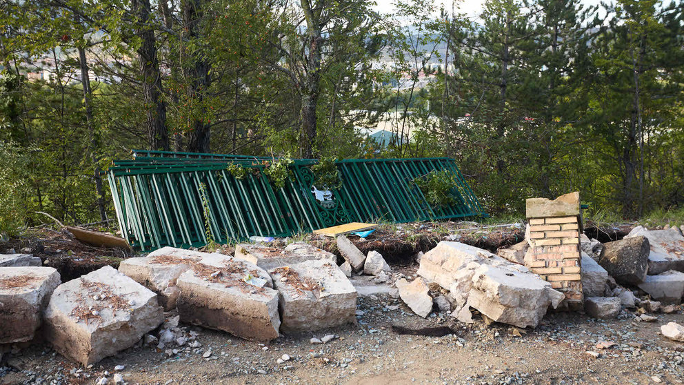 Obras del carril bici en la Cuesta de Beloso. NAVARRA.COM