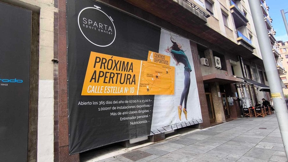 Lugar donde se va a instalar el nuevo gimnasio en la calle Estella de Pamplona. NAVARRA.COM